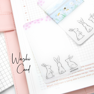 Some bunny loves you washi card, hand painted