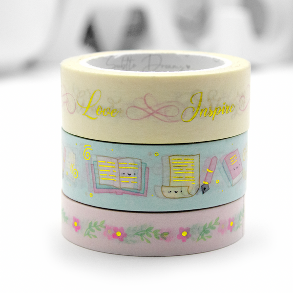 Plan, love, Inspire washi