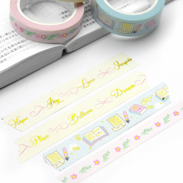 Plan, love, Inspire washi