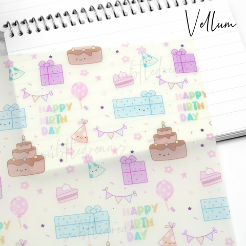 Birthday wishes vellum